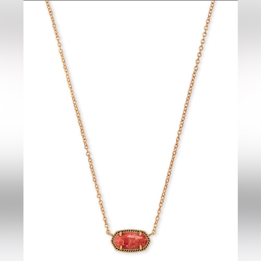 Kendra Scott Elisa Necklace in Burnt Sienna with Vintage Gold